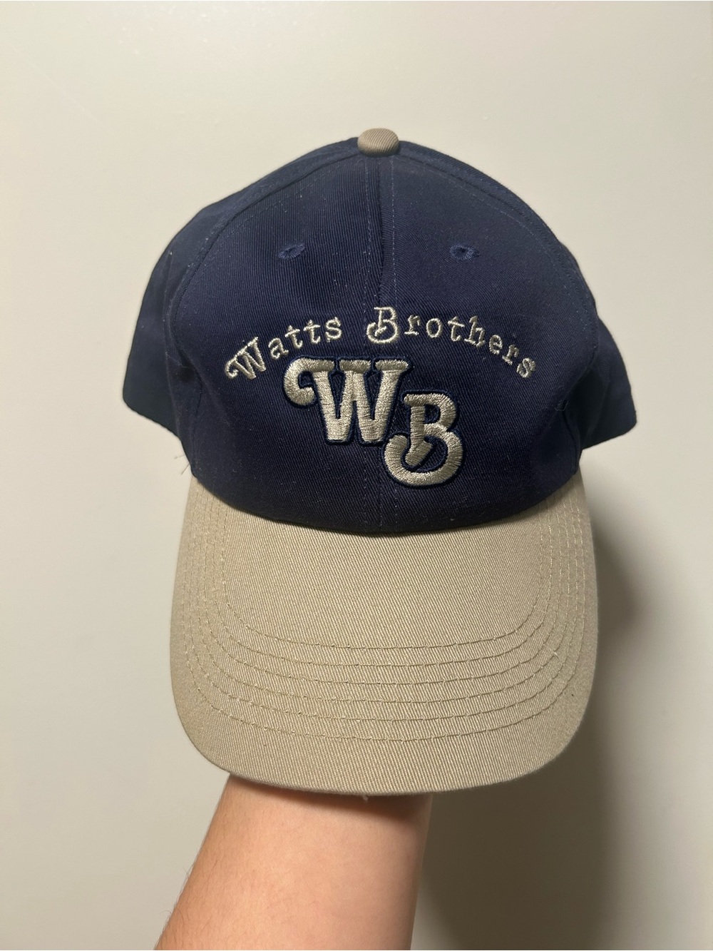 Vintage Watts Brothers Two Tone Strapback Dad Hat